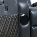 Alair Power Recliner w/Bluetooth, Blue/Black Leather Aire Acme