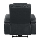 Alair Power Recliner w/Bluetooth, Charger & Cupholder, Dark Gray Leather Aire Acme