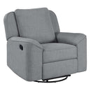 Destiny Glider Recliner w/Swivel, Gray Linen Acme