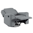 Destiny Glider Recliner w/Swivel, Gray Linen Acme