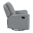 Destiny Glider Recliner w/Swivel, Gray Linen Acme