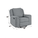 Destiny Glider Recliner w/Swivel, Gray Linen Acme