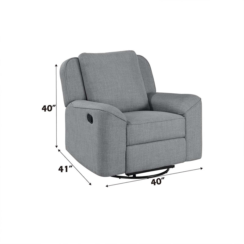 Destiny Glider Recliner w/Swivel, Gray Linen Acme