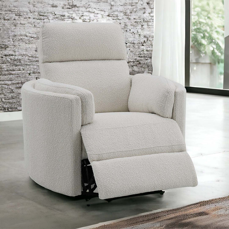 Sagen Glider Recliner w/Swivel, Beige Boucle Acme