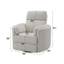 Sagen Glider Recliner w/Swivel, Beige Boucle Acme
