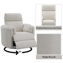 Sagen Glider Recliner w/Swivel, Beige Boucle Acme