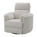 Sagen Glider Recliner w/Swivel, Beige Boucle Acme