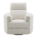 Sagen Glider Recliner w/Swivel, Beige Boucle Acme