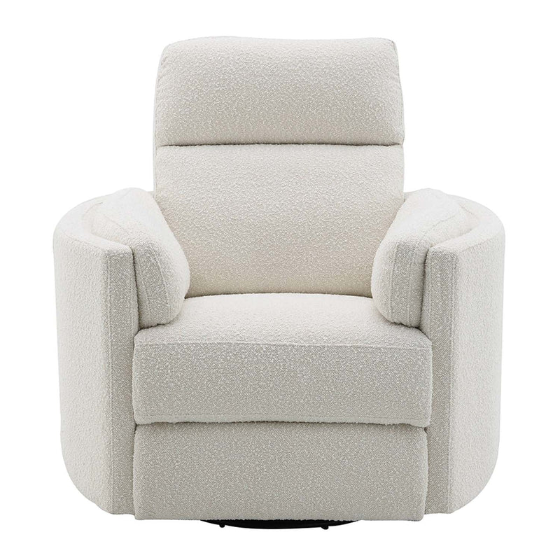 Sagen Glider Recliner w/Swivel, Beige Boucle Acme
