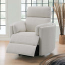 Sagen Glider Recliner w/Swivel, Beige Boucle Acme