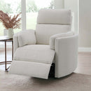 Sagen Glider Recliner w/Swivel, Beige Boucle Acme