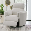 Sagen Glider Recliner w/Swivel, Beige Boucle Acme