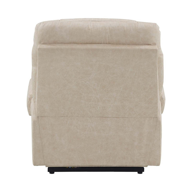Nairi Power Recliner w/Lift & Heating & Massage, Ivory Leather Aire Acme