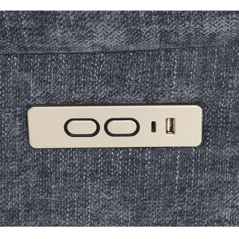 Omarion Power Recliner w/Lift & Heating & Massage, Blue Chenille Acme