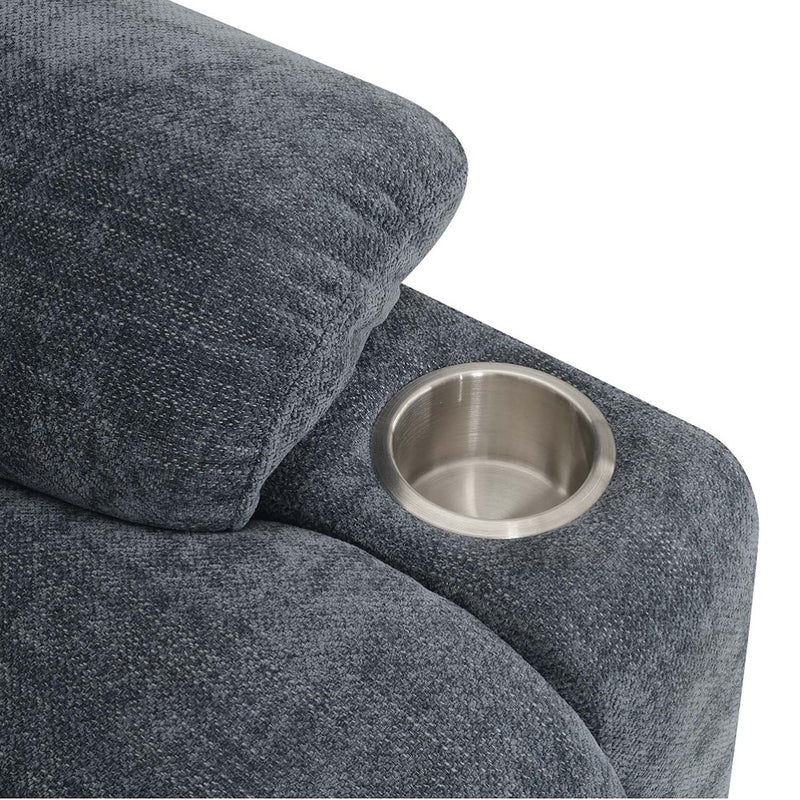 Omarion Power Recliner w/Lift & Heating & Massage, Blue Chenille Acme