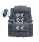Omarion Power Recliner w/Lift & Heating & Massage, Blue Chenille Acme