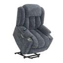Omarion Power Recliner w/Lift & Heating & Massage, Blue Chenille Acme