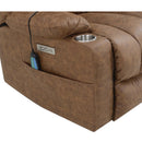 Omarion Power Recliner w/Lift & Heating & Massage, Brown Leather Aire Acme