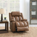 Omarion Power Recliner w/Lift & Heating & Massage, Brown Leather Aire Acme