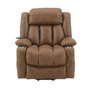 Omarion Power Recliner w/Lift & Heating & Massage, Brown Leather Aire Acme