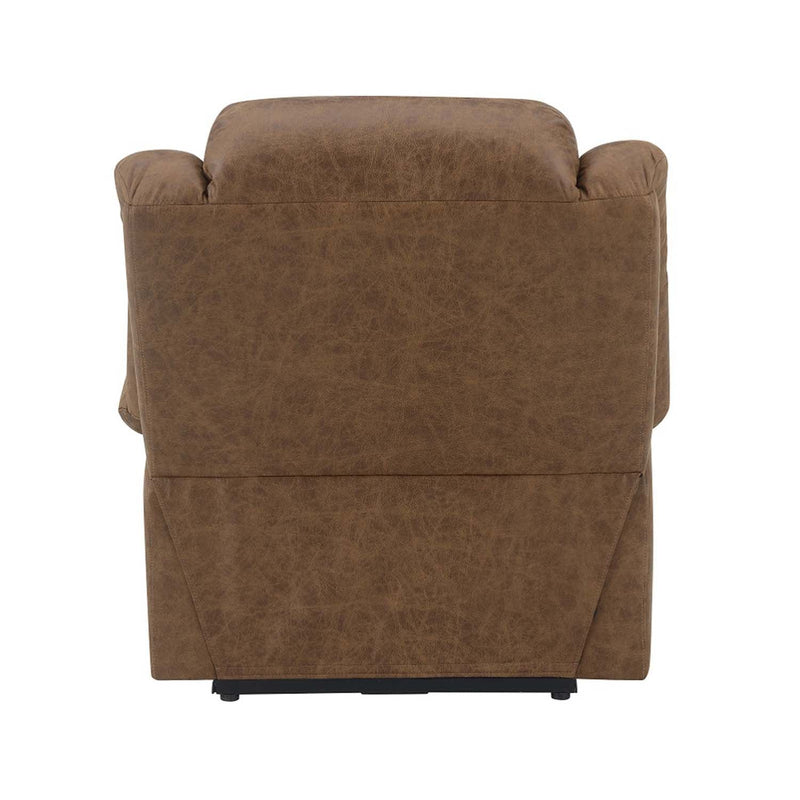 Omarion Power Recliner w/Lift & Heating & Massage, Brown Leather Aire Acme