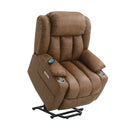 Omarion Power Recliner w/Lift & Heating & Massage, Brown Leather Aire Acme