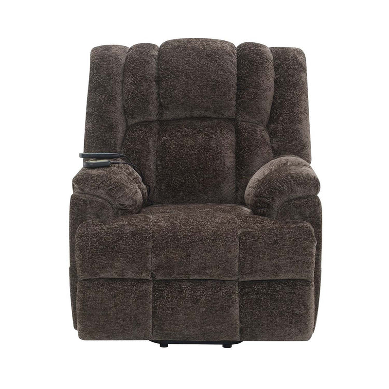 Pacay Power Recliner w/Lift & Heating & Massage, Brown Chenille Acme
