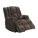Pacay Power Recliner w/Lift & Heating & Massage, Brown Chenille Acme