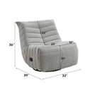 Talmon Recliner w/Swivel, Oyster Chenille Acme