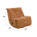 Talmon Recliner w/Swivel, Orange Faux Leather Acme