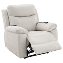 Chriki Power Recliner w/Lift & Heating & Massage, Beige Fabric Acme