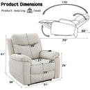 Chriki Power Recliner w/Lift & Heating & Massage, Beige Fabric Acme