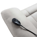 Chriki Power Recliner w/Lift & Heating & Massage, Beige Chenille & Black Acme