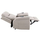 Chriki Power Recliner w/Lift & Heating & Massage, Beige Chenille & Black Acme