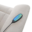 Chriki Power Recliner w/Lift & Heating & Massage, Beige Chenille & Black Acme