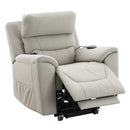 Marsha Power Recliner w/Lift & Massage, Light Gray Silicone Faux Leather Acme