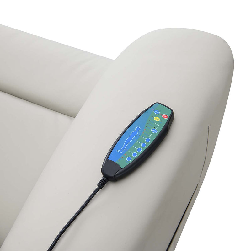 Marsha Power Recliner w/Lift & Massage, Light Gray Silicone Faux Leather Acme