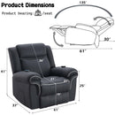 Domana Power Recliner w/Lift & Heating & Massage, Dark Blue Fabric Acme