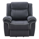 Domana Power Recliner w/Lift & Heating & Massage, Dark Blue Fabric Acme