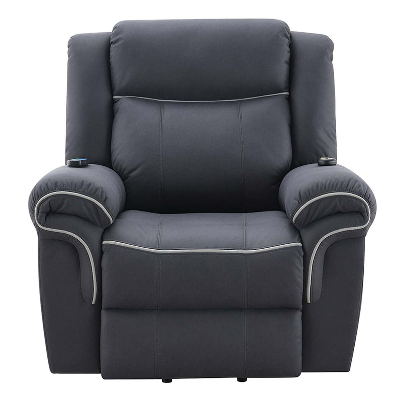 Domana Power Recliner w/Lift & Heating & Massage, Dark Blue Fabric Acme