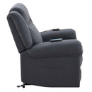 Domana Power Recliner w/Lift & Heating & Massage, Dark Blue Fabric Acme