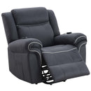Domana Power Recliner w/Lift & Heating & Massage, Dark Blue Fabric Acme