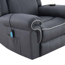 Domana Power Recliner w/Lift & Heating & Massage, Dark Blue Fabric Acme