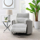 Emee Glider Recliner w/Swivel, Gray Corduroy Acme