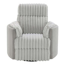 Emee Glider Recliner w/Swivel, Gray Corduroy Acme