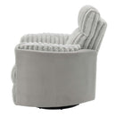 Emee Glider Recliner w/Swivel, Gray Corduroy Acme