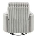 Emee Glider Recliner w/Swivel, Gray Corduroy Acme