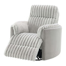 Emee Glider Recliner w/Swivel, Gray Corduroy Acme