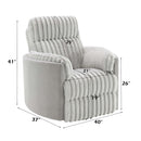 Emee Glider Recliner w/Swivel, Gray Corduroy Acme