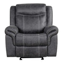 Zubaida Power Motion Glider Recliner, Dark Gray Polish Microfiber Acme